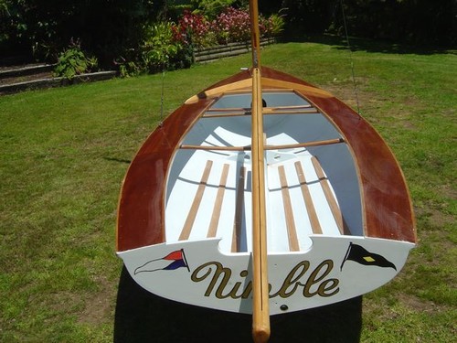 Replica of Nimble, top NZ points scorer in the 1956 12ft skiff Interdominion  © SW